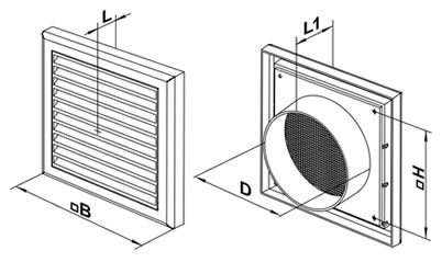 fixed vent dimensions