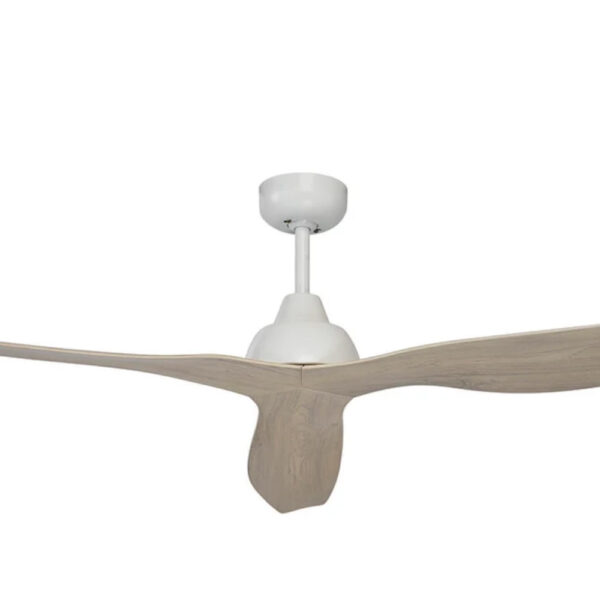 Bahama DC Ceiling Fan 52″ with Remote (White with White Wash, Timber Look blades) - Image 2