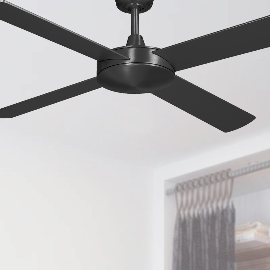 Intercept 2 Ceiling Fan 52 Matte Black Lumera Living