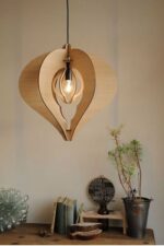 cotton timber pendant light