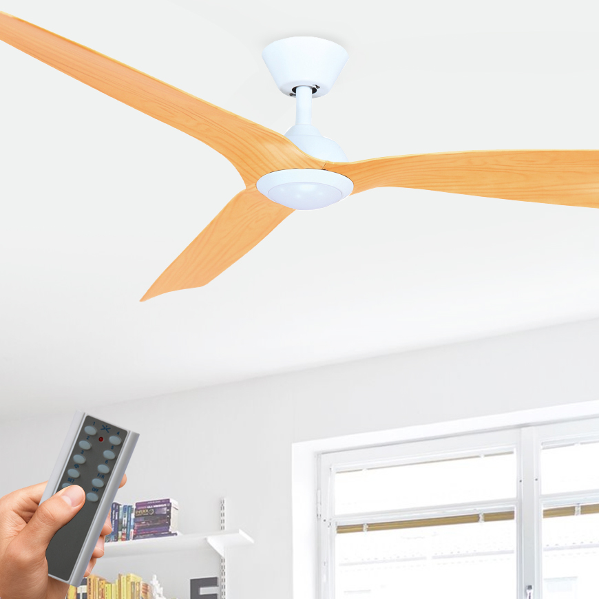 Trinidad Ii Dc Ceiling Fan W Led Remote 52 Timber Look Lumera