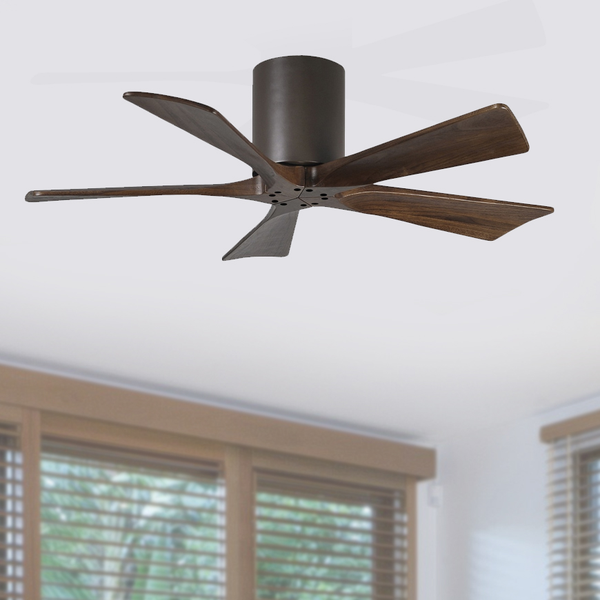 Irene 5 Dc Ceiling Fan 42 Hugger Textured Bronze Lumera Living