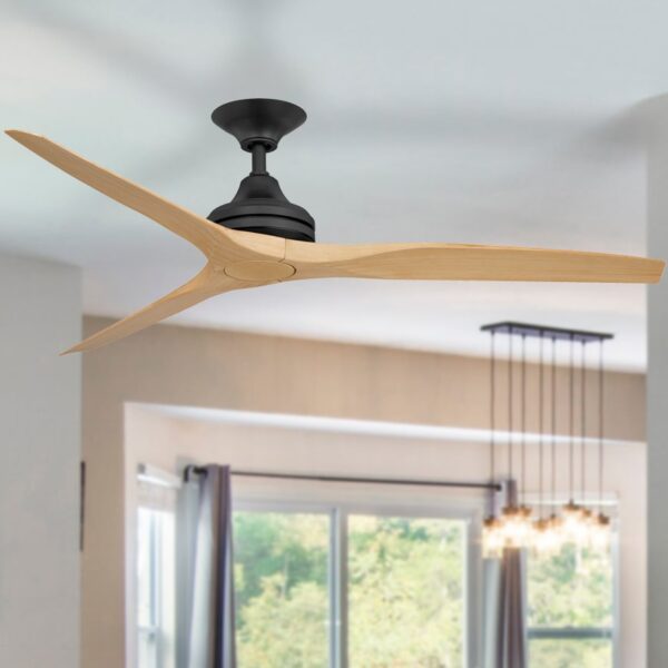 Spitfire V2 Ceiling Fan 60″ (Black with Natural Plastic Blades) - Image 2