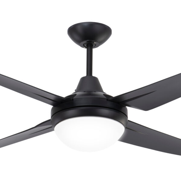Mercator Clare AC Ceiling Fan with B22 Light - 53" (Black) - Image 2