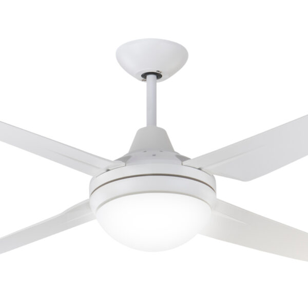 Mercator Clare AC Ceiling Fan with B22 Light - 53" (White) - Image 2