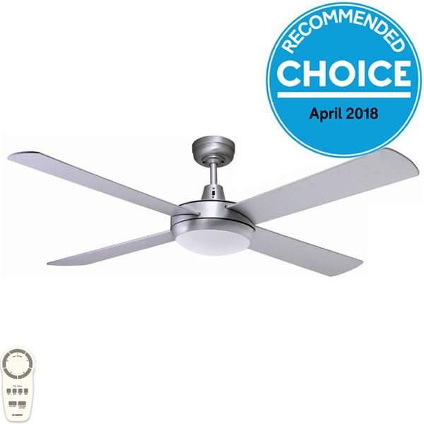 Urban 2 Dc Ceiling Fan With Cct Led Light And Remote 52 Brushed Aluminium