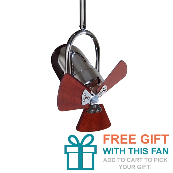 Vento Fino Ceiling Fan 13 Chrome Mahogany Lumera Living