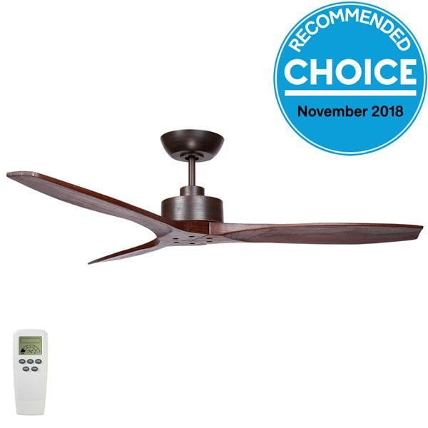 Wynd Dc Ceiling Fan With Remote Oil Rubbed Bronze With Walnut Blades