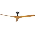 Radical 2 Ceiling Fan - DC Motor 60" With Remote (Black with Bamboo)