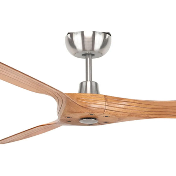 Brilliant Maverick DC Ceiling Fan - 60" (Satin Nickel with Oak Blades) - Image 2