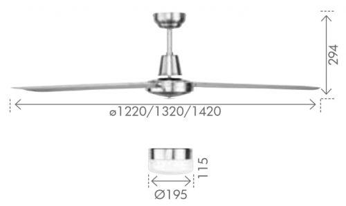 Atrium Ceiling Fan 48 316 Stainless Steel Lumera Living