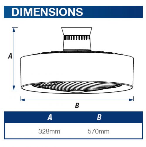 Ventair Manhattan Ceiling Fan 22 Black Lumera Living