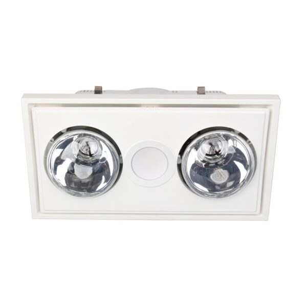 Midas Duo Exhaust Fan: 3 in 1 with LED Light (White) - Image 2