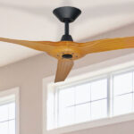 Radical 2 Ceiling Fan - DC Motor 60" With Remote (Black with Bamboo) - Image 2