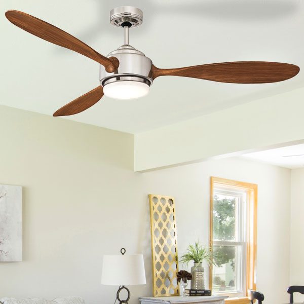 Mercator Duxton Ceiling Fan With Led Light 52 Brushed Chrome