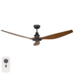 Concorde 2 Ceiling Fan DC Motor 58″ with Remote (Black with Mahogany)