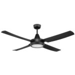 Cruze Ceiling Fan With CCT LED Light 52″ (Black)