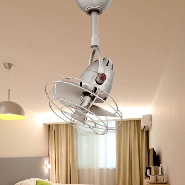 Diane Ceiling Fan With Remote With Cage 13 Brushed Nickel