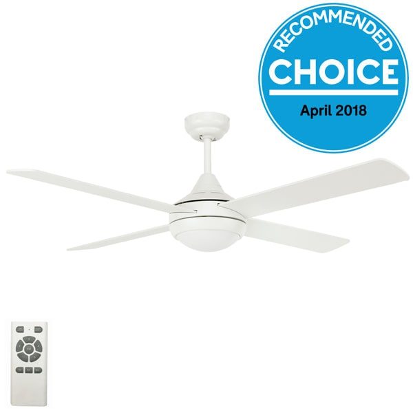 Eco Silent Dc Ceiling Fan 48 With Remote Led Light White