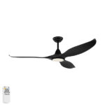Noosa DC CCT LED Ceiling Fan With Remote - Black 60"