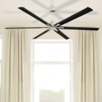 Mercator Rhino 6 Blade DC Ceiling Fan - 84" (Brushed Chrome with Black Blades) - Image 3