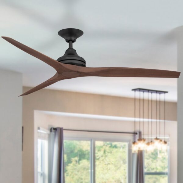 Spitfire V2 Ceiling Fan 60″ (Black with Walnut Plastic Blades) - Image 2