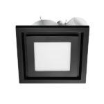 Ventair Airbus Low Profile Exhaust Fan With LED Light: Square 225mm (Black) - Image 2