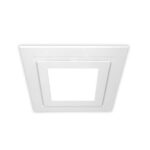 Ventair Airbus Low Profile Exhaust Fan With CCT LED Light: Square 225mm (White)