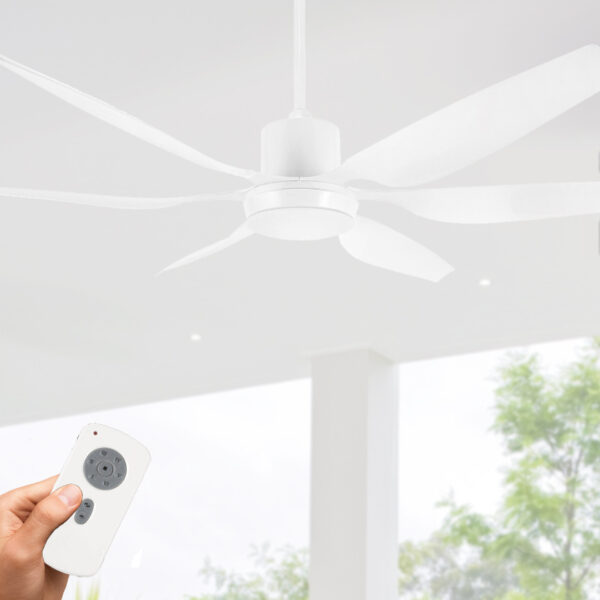 Aviator Ceiling Fan Dc Motor 66 With Remote White Lumera Living