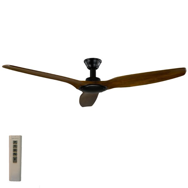 Trident Ceiling Fan Dc Motor 70 With Remote Black Dark Walnut