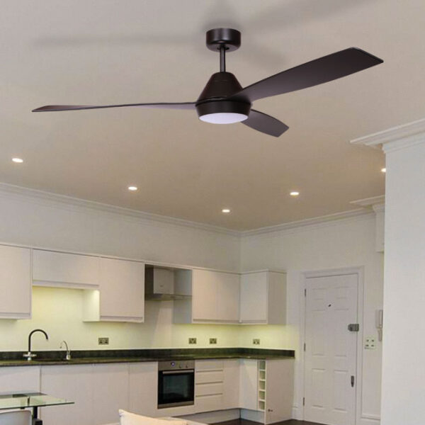 Eco Breeze Fan DC Motor with CCT LED & Remote 52″ (Black) - Image 2