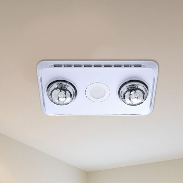 Brook 2 Exhaust Fan 3 in 1 with LED Light (White) - Image 2