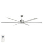 Hercules Ceiling Fan: DC Motor 84″ with LED Light (Satin Nickel)