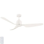 Mercator Manly DC Ceiling Fan With Remote: 52″ (White)