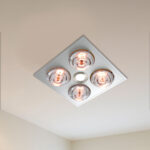 Myka 4 Exhaust Fan: 3 in 1 with LED Light (Silver) - Image 2
