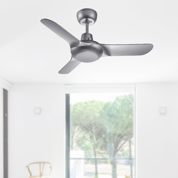 Ventair Spyda AC Ceiling Fan with Wall Control - 36" (Matte Black) - Image 3