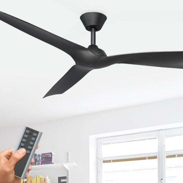 Mercator Trinidad II DC Ceiling Fan With Remote 52″ (Black) Lumera
