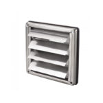 Vent with Gravity shutters 100mm (Stainless Steel)