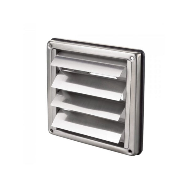 vent-gravity-100-ss Vent with Gravity shutters 100mm (Stainless Steel) - Image 1
