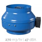 VKM Centrifugal Inline Exhaust Fan: 100mm - Image 2