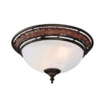 Hunter Wicker and Weathered Bronze Detailed Light Kit