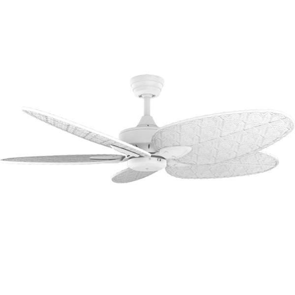 Windpointe Ceiling Fan Ac Motor 52 With Wall Control Matte White Motor Leaf Blade Options