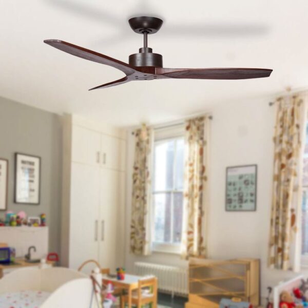 Fanco Wynd V3 DC Ceiling Fan - 54" (Oil Rubbed Bronze with Walnut Handcrafted Blades) - Image 5