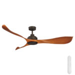 Mercator Eagle V2 DC Ceiling Fan with Remote - 56" (Oil Rubbed Bronze with Timber-style Blades)