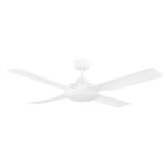 Bondi Ceiling Fan with CCT LED Light - White 48"