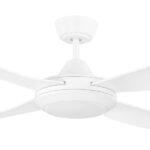 Bondi Ceiling Fan with CCT LED Light - White 48" - Image 2