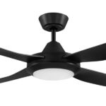 Bondi Ceiling Fan with CCT LED Light - Black 52" - Image 2