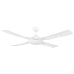 Bondi Ceiling Fan with CCT LED Light - White 52"