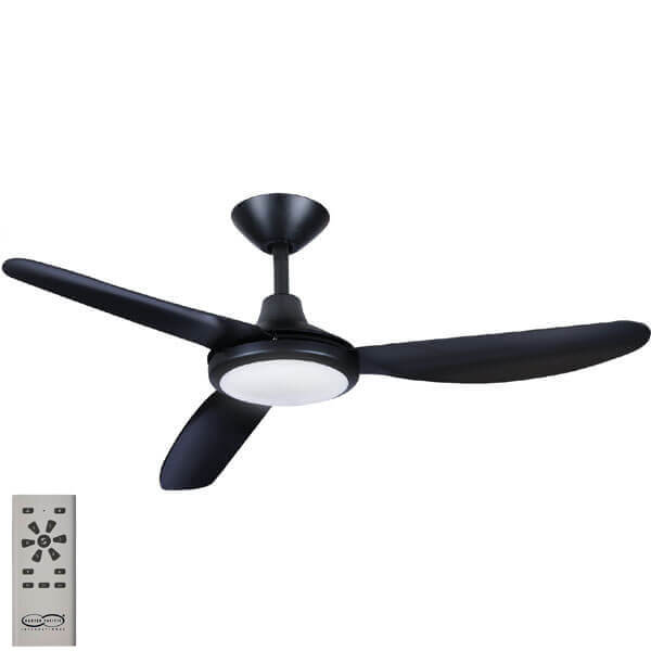 Hunter Pacific Polar Dc Ceiling Fan, Black Ceiling Fan With Light And Remote