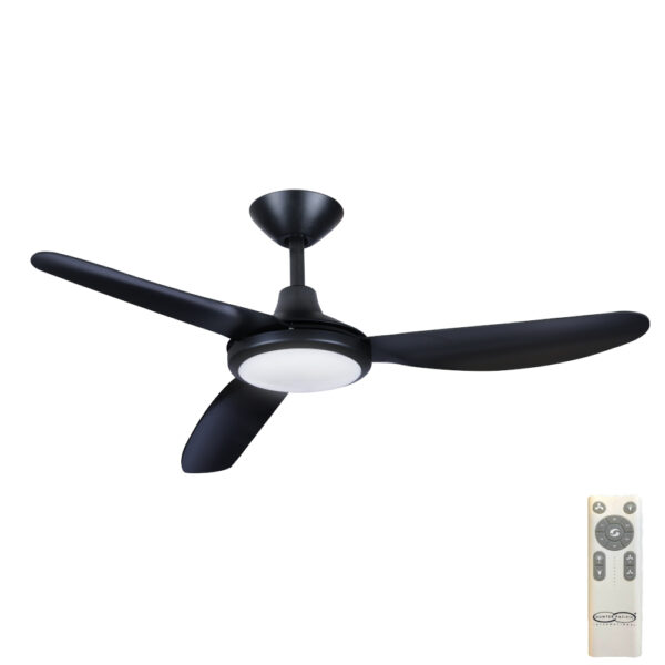 Hunter Pacific Polar V2 DC Ceiling Fan with LED Light - 48" (Matte Black) - Image 1